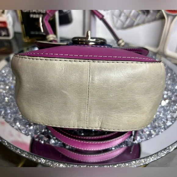 Coach 2012 Legacy Mini Willis colorblock leather crossbody bag EUC - Picture 13 of 17